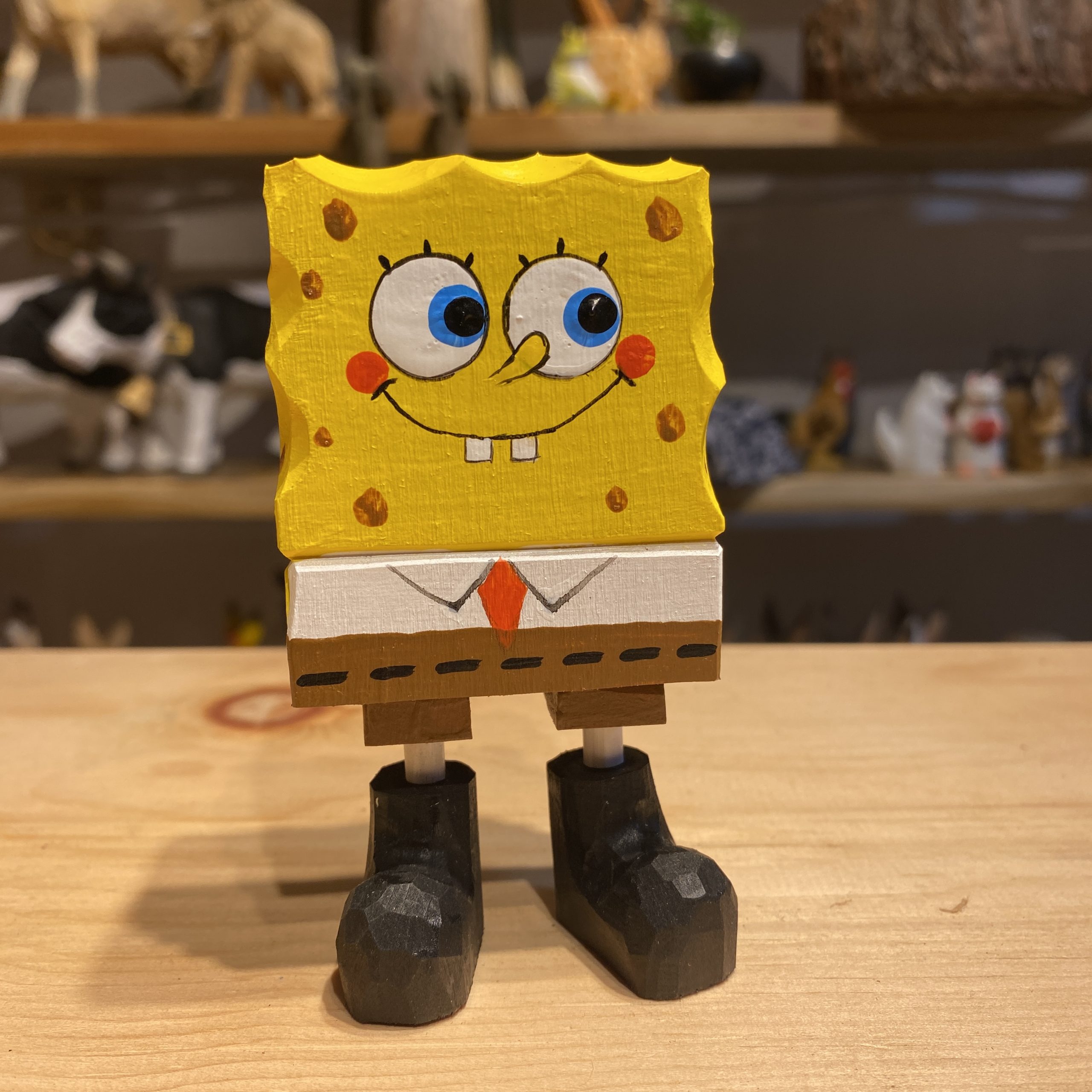 And carves hotsell spongebob statue